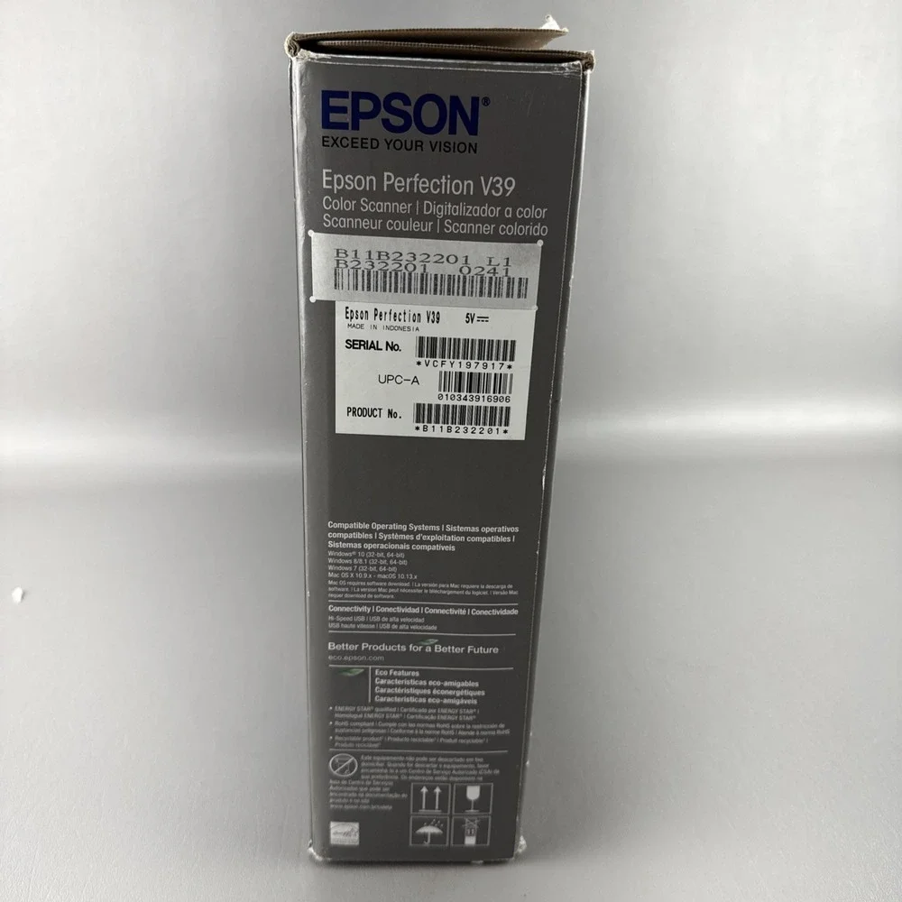Epson Perfection V39 Flatbed Scanner 4800 x 4800 DPI USB READ